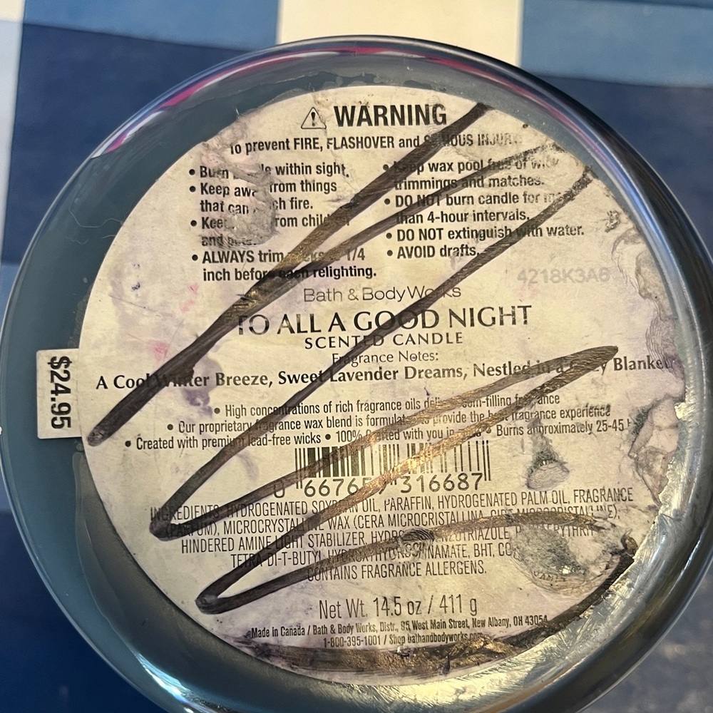 B&BW “To All A Good Night” 3-Wick Candle - Picture 2 of 5